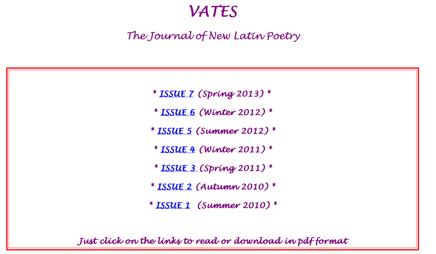 Classical Latin Poetry 29